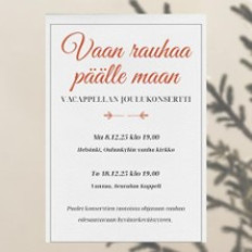 Vacappella - Vaan rauhaa päälle maan