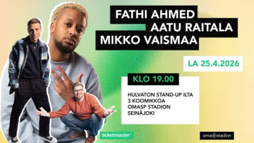 Fathi Ahmed, Aatu Raitala & Mikko Vaismaa  -stand up show K18
