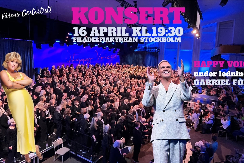 Happy Voices under ledning av Gabriel Forss. Gäst: Linnea Henriksson