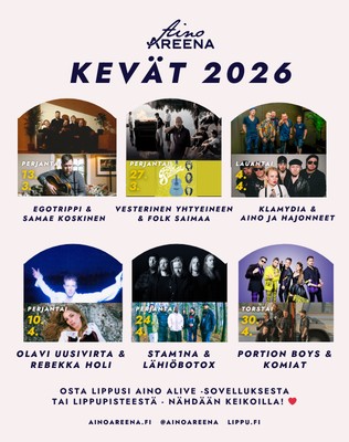 AINO ALIVE 2026: STAM1NA, LÄHIÖBOTOX K-18
