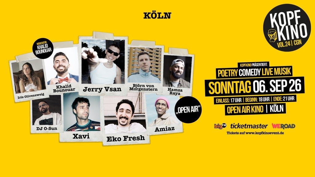 Kopfkino Vol.24: Comedy • Poetry • Live Musik in Köln "Open Air"