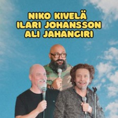 Komediafestivaali On The Road 2026: Ali Jahangiri, Ilari Johansson, Niko Kivelä