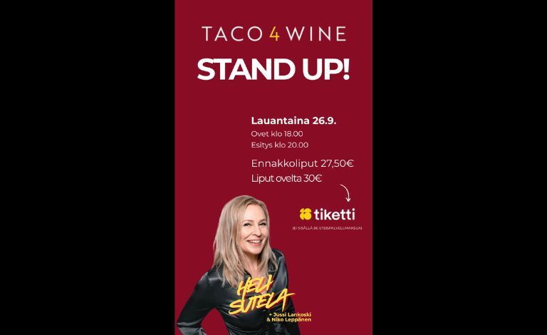 Taco 4 Wine STAND UP! - Heli Sutela