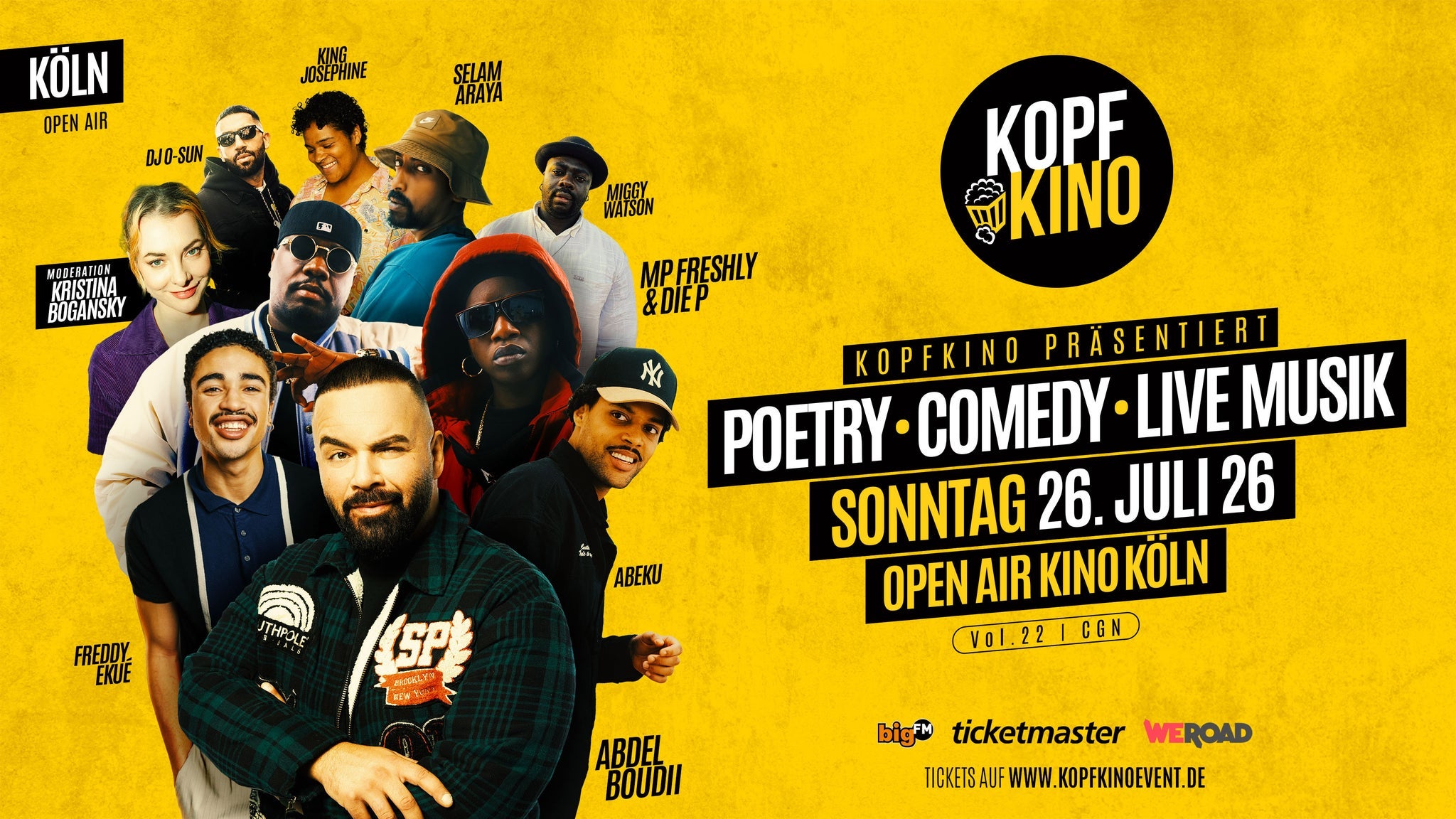 Kopfkino Vol.22: Comedy • Poetry • Live Musik in Köln "Open Air"