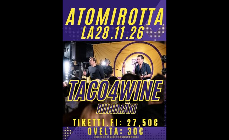 Taco 4 Wine goes LIVE! - Atomirotta