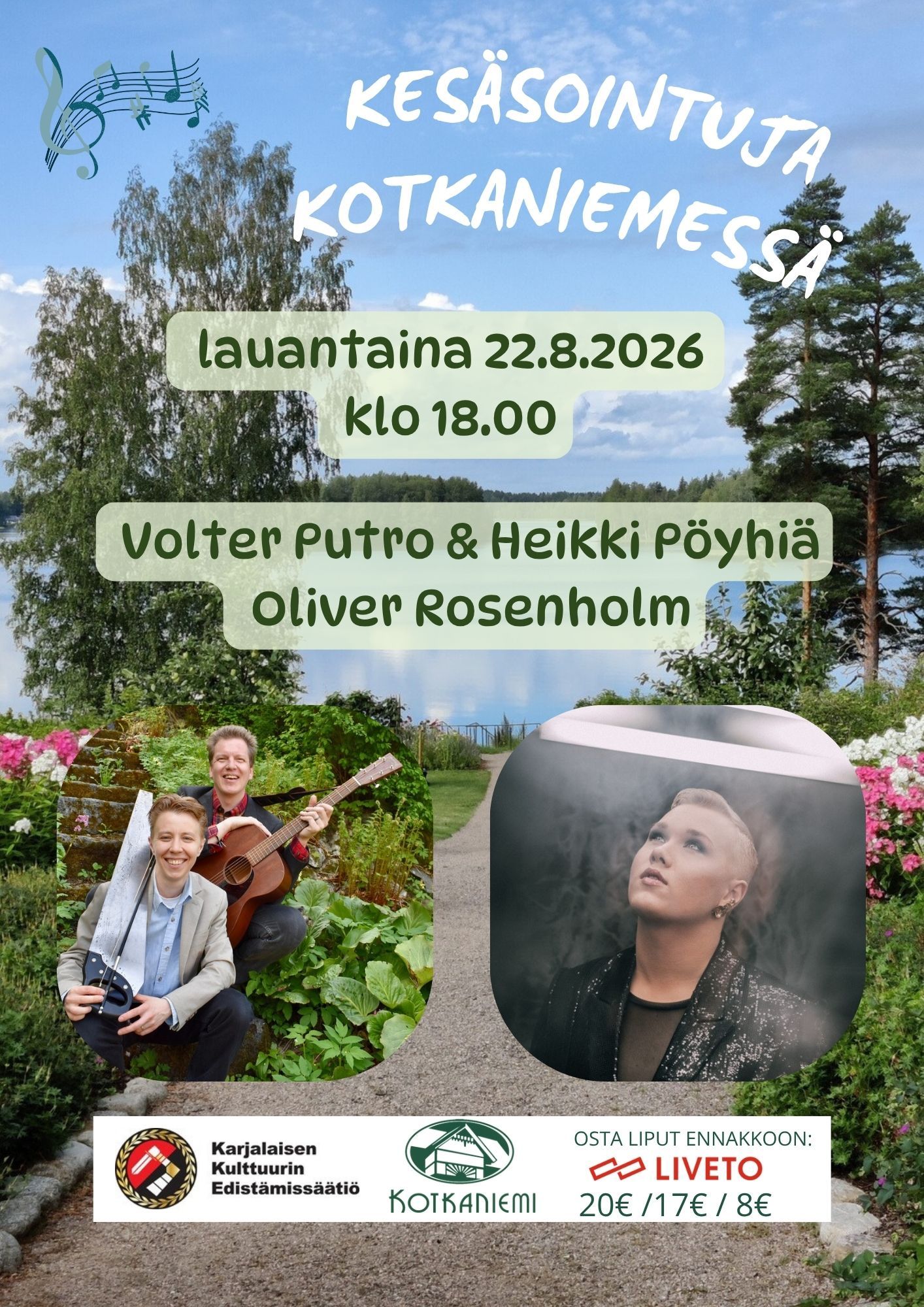 Alennus KesÃ¤sointuja KotkaniemessÃ¤ -konserttilipusta