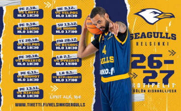 Helsinki Seagulls kotiottelut 2026-2027