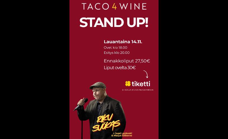 Taco 4 Wine STAND UP! - Riku Suokas